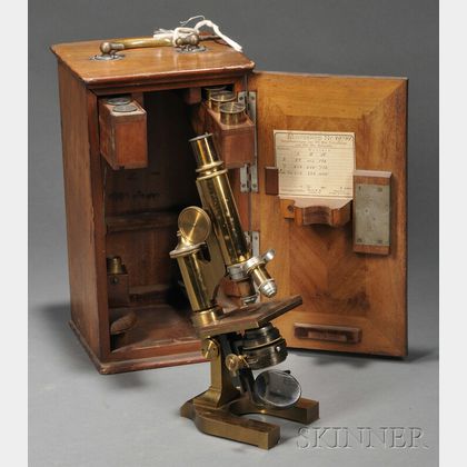 Brass Compound Monocular Microscope