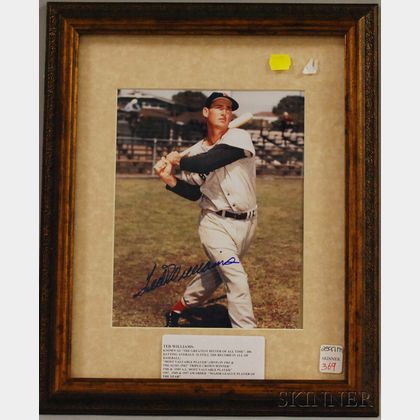 Ted Williams Autographed Photograph