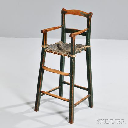 Green-painted High Chair