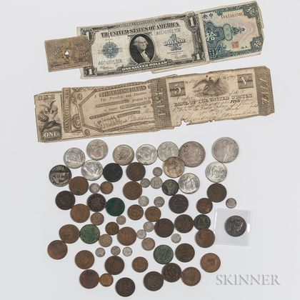 Group of American Coins and Currency