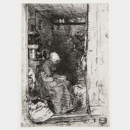 James Abbott McNeill Whistler (American, 1834-1903) La vieille aux loques