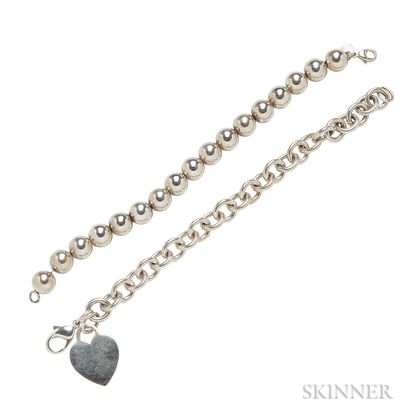 Two Sterling Silver Bracelets, Tiffany & Co.