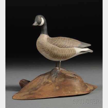 Jess Blackstone Carved and Painted Miniature Canada Goose Figure
