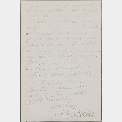 Whittier, John Greenleaf (1807-1892) Two Autograph Letters Signed.