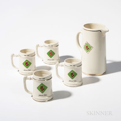 Red Sox Pitcher and Four Steins