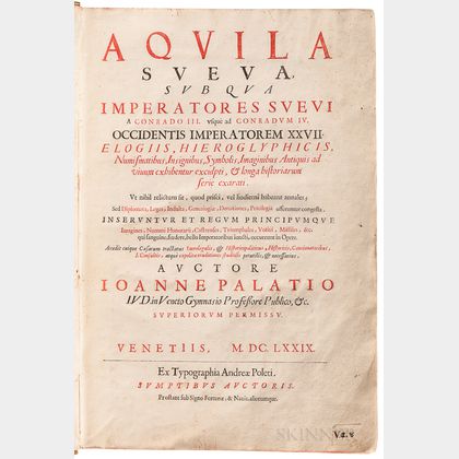 Palazzi, Giovanni (1646-1703) Aquila Sueva, sub qua Imperatores Suevi a Conrado III. usque ad Conradum IV.