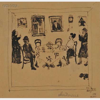 Marc Chagall (French/Russian, 1887-1985) Rendez-vous ou Sabbat