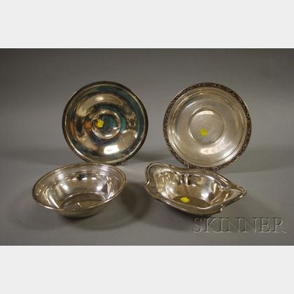 Four Sterling Serving Items