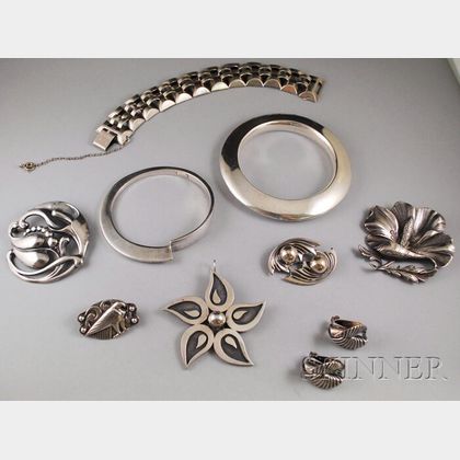 Group of Mostly Signed Sterling Silver Jewelry