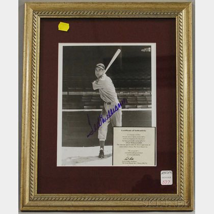 Ted Williams Autographed Photograph