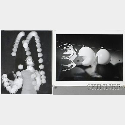Harold Edgerton (American, 1903-1990) Two Motion Studies: Bullet through Balloons