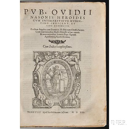 Ovid (43 BC-AD 17/18) Heroides cum Interpretibus Hubertino Crescent et Iano Parrhasio.