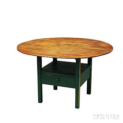 Round-top One-drawer Hutch Table