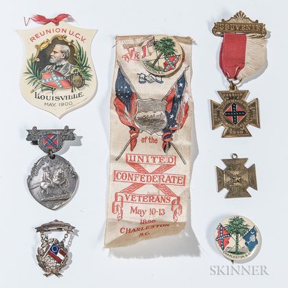 Four Confederate Veteran's Medals and Two Ribbons