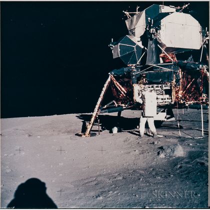 Apollo 11, Astronaut Edwin E. Aldrin Jr. Removing the Seismometer ...