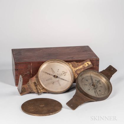 Julius Hanks Surveyor's Plain and Vernier Compasses