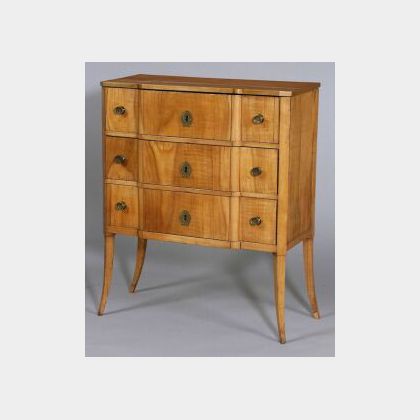 Italian Late Rococo-style Pearwood Diminutive Chest of Drawers