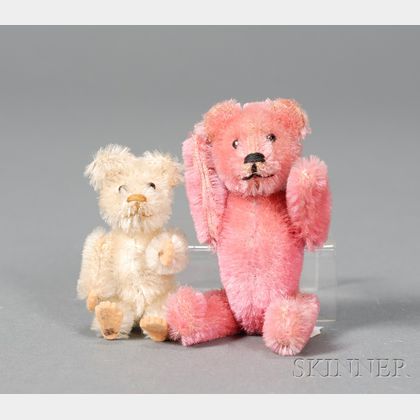 Two Schuco Miniature Mohair Teddy Bears