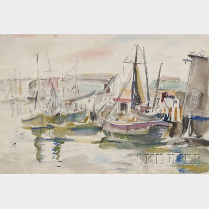 Theresa Ferber Bernstein (American, 1890-2002) Harbor View, Probably Gloucester