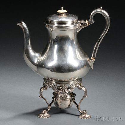 George IV Sterling Silver Teapot and Kettle Stand