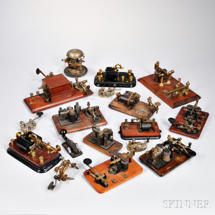 Collection of Telegraph Keys and Parts