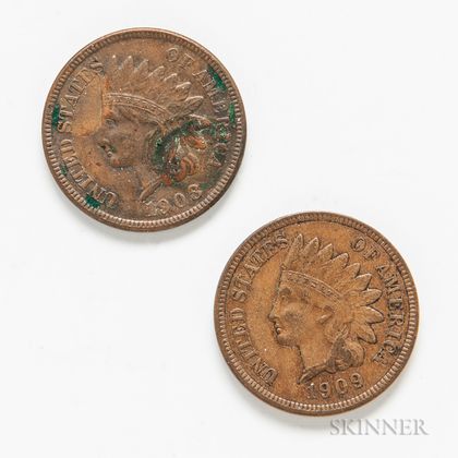 1908-S and 1909-S Indian Head Cents