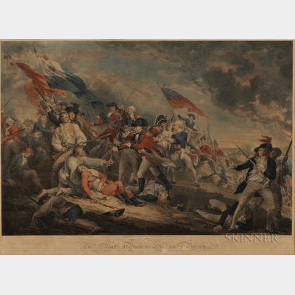 The Battle at Bunker's Hill near Boston