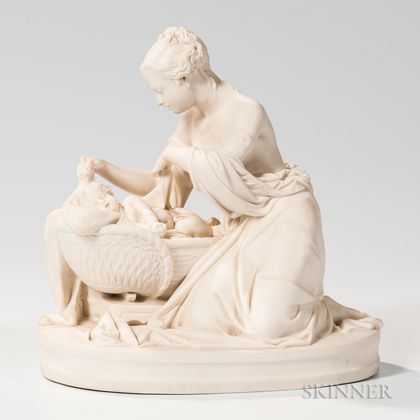 Minton Parian Mother and First Born Figural Group