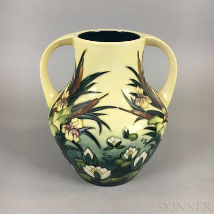 Modern Moorcroft Pottery Double-handled Lamia Vase
