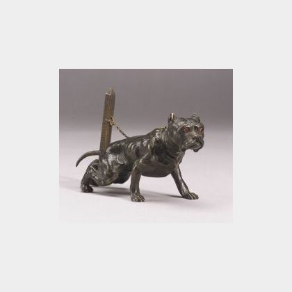 Small Bronze Figure of a Bull Dog