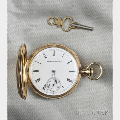 Antique 14kt Gold Hunting Case Pocket Watch, American Watch Co., Waltham