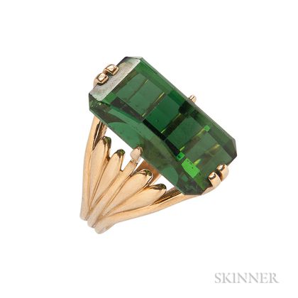 18kt Gold and Tourmaline Ring