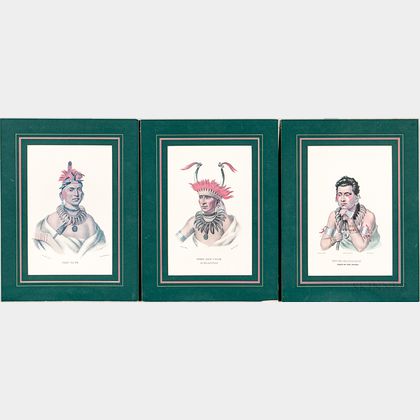Three Lehman & Duval Lithographs of Native Americans