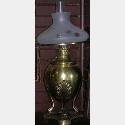 Late Victorian Juno Brass Plated Table Lamp