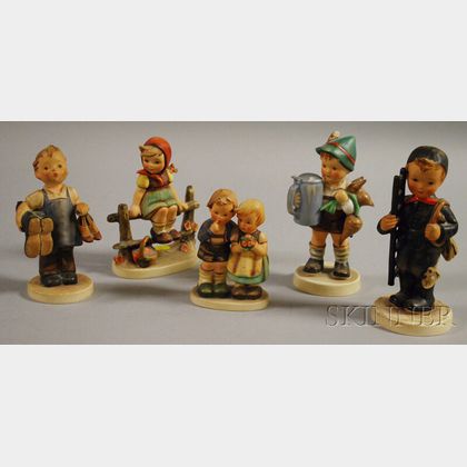 Five Hummel Ceramic Figurines
