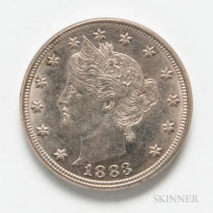 1883 No Cents Liberty Head Nickel. Estimate $40-60
