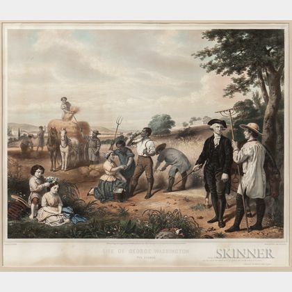 Framed Stearns Life of George Washington, The Farmer 