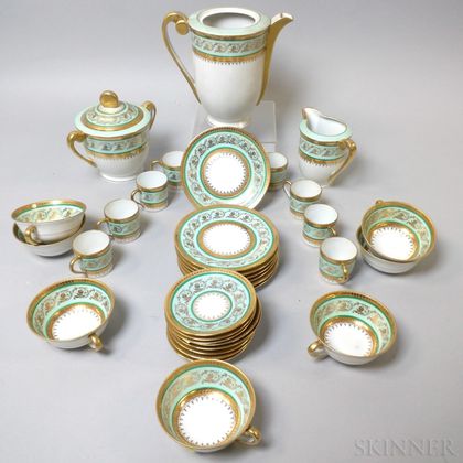 Thirty-three Pieces of Limoges Porcelain Teaware