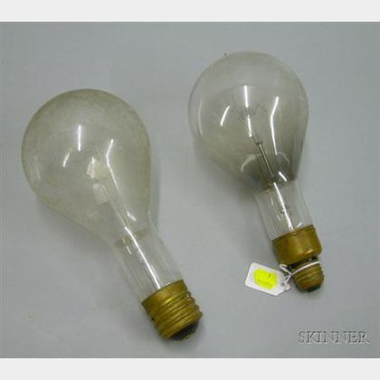 Two Large Early Light Bulbs. 