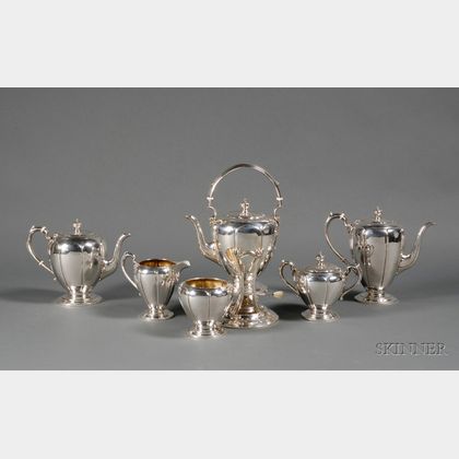 Six Piece Richard Dimes Sterling "Londonderry" Tea and Coffee Service