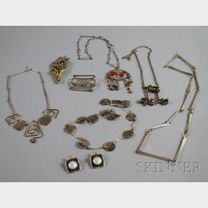 Group of Contemporary Sterling Silver Jewelry