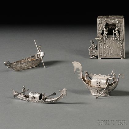 Four German Silver Miniatures