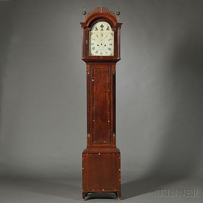 Sold at auction Federal Mahogany Inlaid Tall Case Clock Auction Number ...