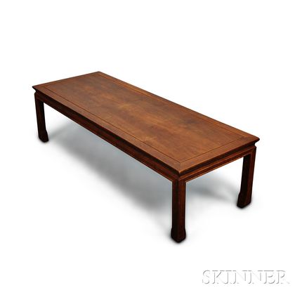 Low Rectangular Hardwood Table