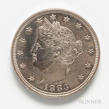 1883 With Cents Proof Liberty Head Nickel. Estimate $200-400