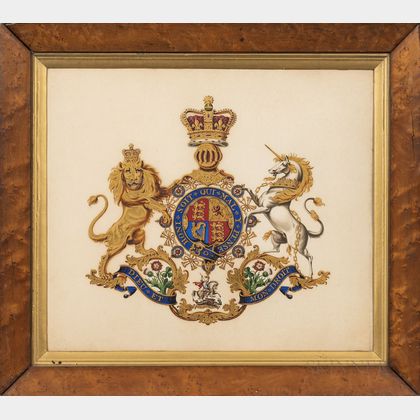 British School, 19th Century British Royal Coat of Arms