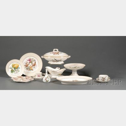 Extensive Handpainted Haviland Limoges Dinner and Fish Service