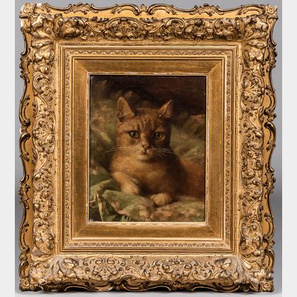 Emma Levinia Swan (Rhode Island/Germany, 1853-1927) Portrait of a Yellow Cat