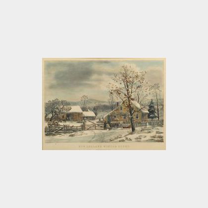 Currier & Ives, publishers (American, 1857-1907) NEW ENGLAND WINTER SCENE.