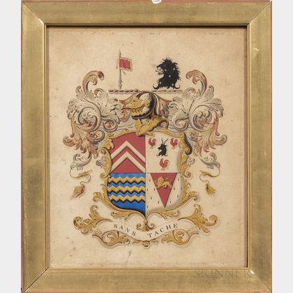 Sold at auction British School, 19th Century Two Framed Coats of Arms ...